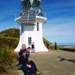 Marius, Hannah and Etienne at the Cape Reinga lighthouse