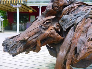 Driftwood wild boar at the Blue Duck Central